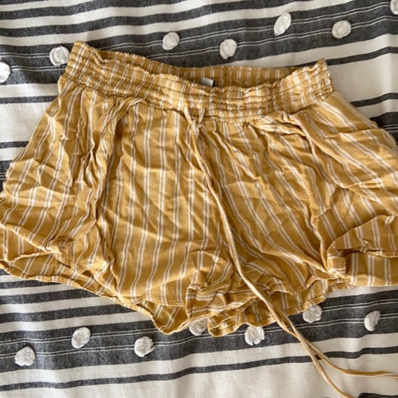 Yellow and White Flowy shorts. - Picture 1 of 2